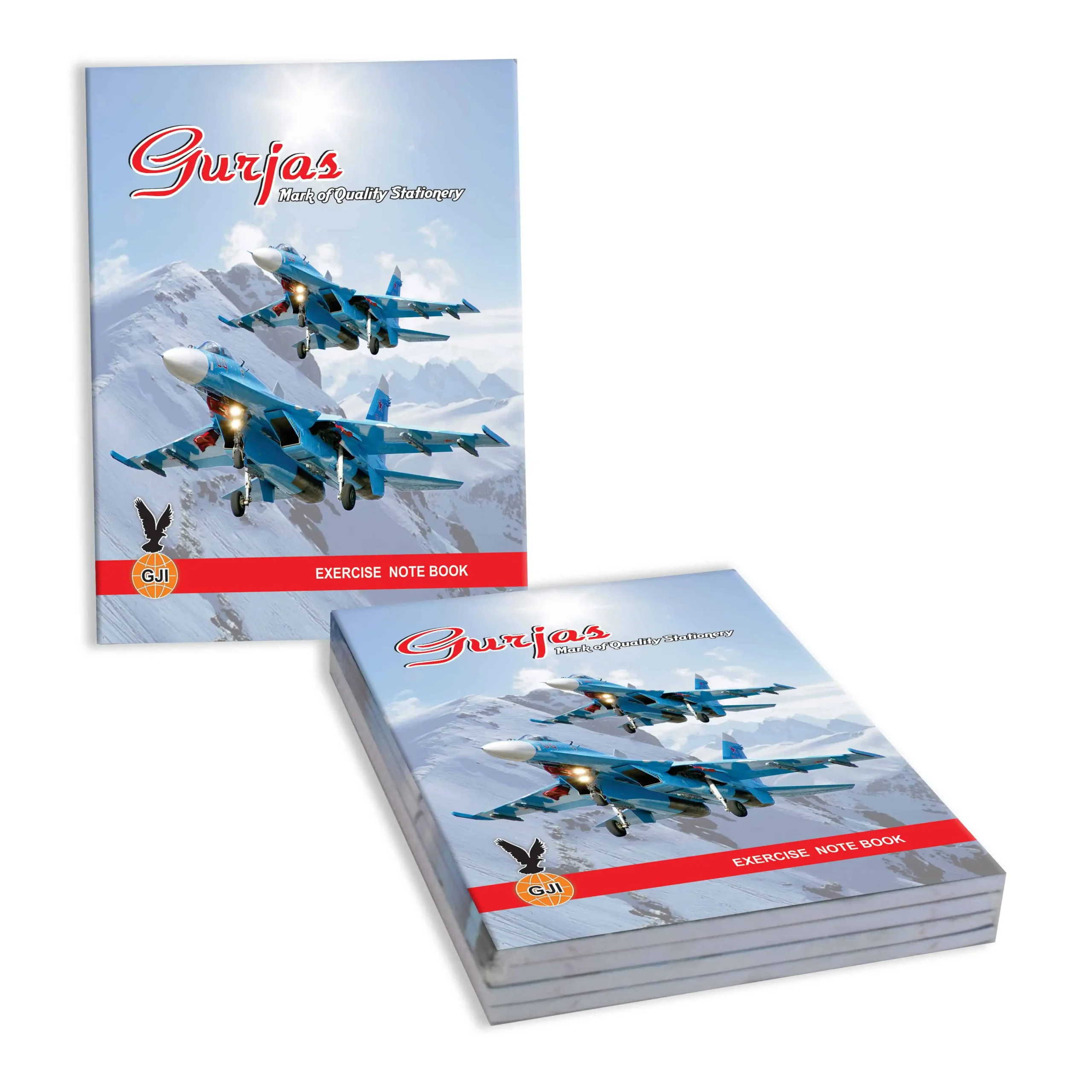 Pack of 8 small notebooks by Gurjas Notebooks, 124 pages each