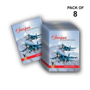 Small Notebook — Fighter Jet Design, Pack of 8 by Gurjas Notebooks, Patiala